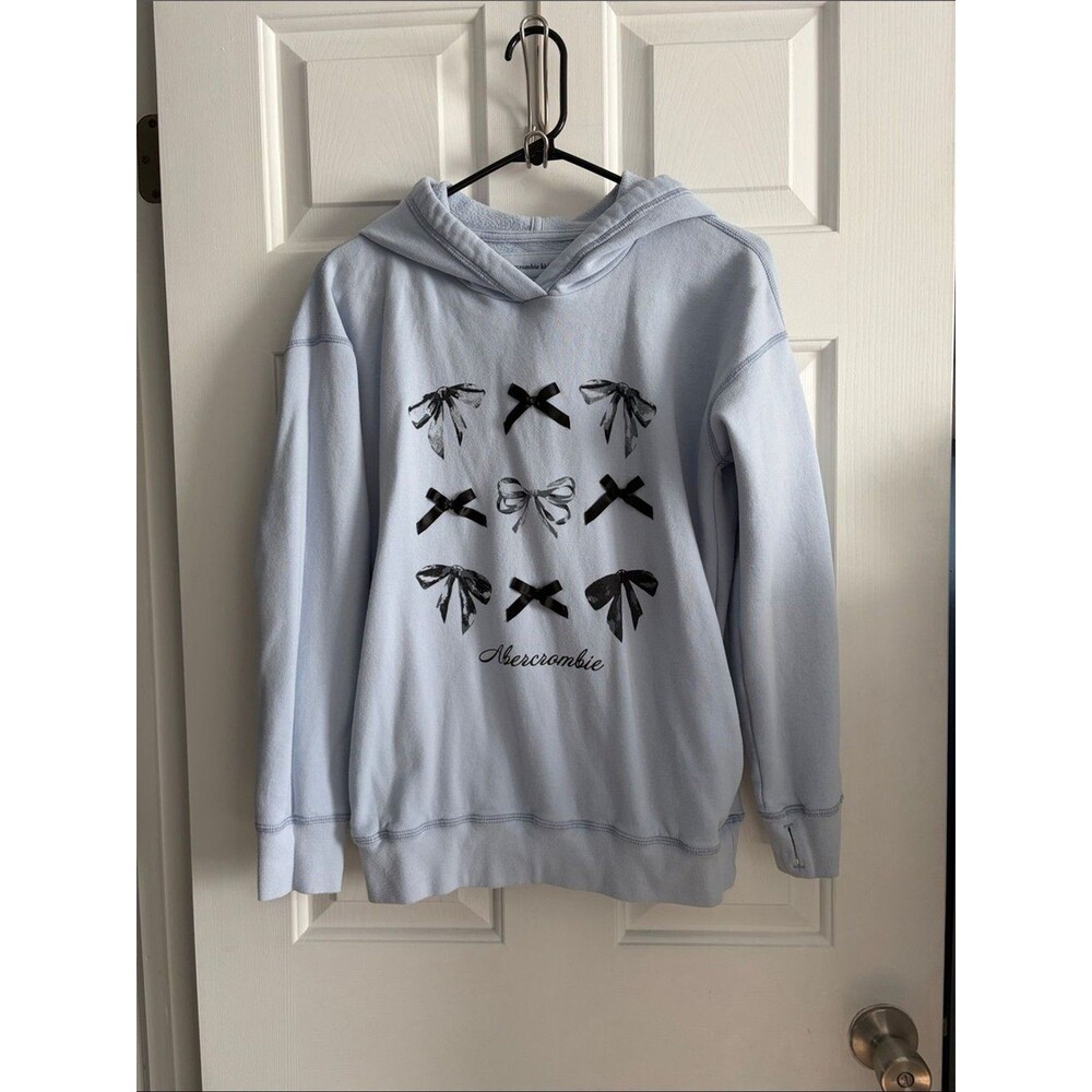 Abercrombie Kid’s Girl’s Graphic Bow Sweatshirt Hoodie Size 13/14